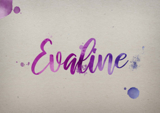 Free photo of Evaline Watercolor Name DP