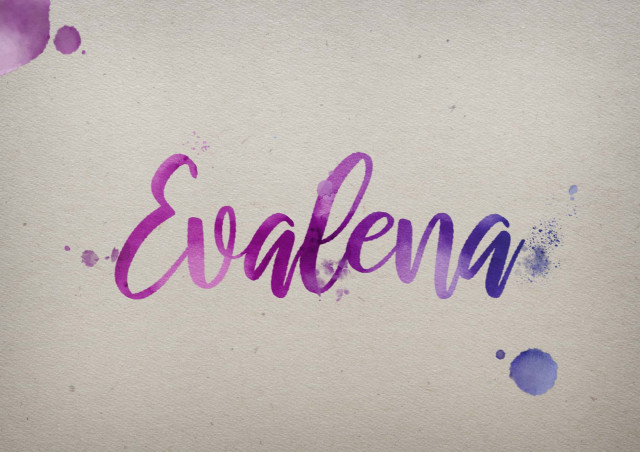 Free photo of Evalena Watercolor Name DP