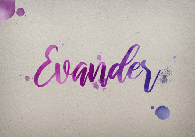 Free photo of Evander Watercolor Name DP