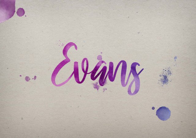 Free photo of Evans Watercolor Name DP