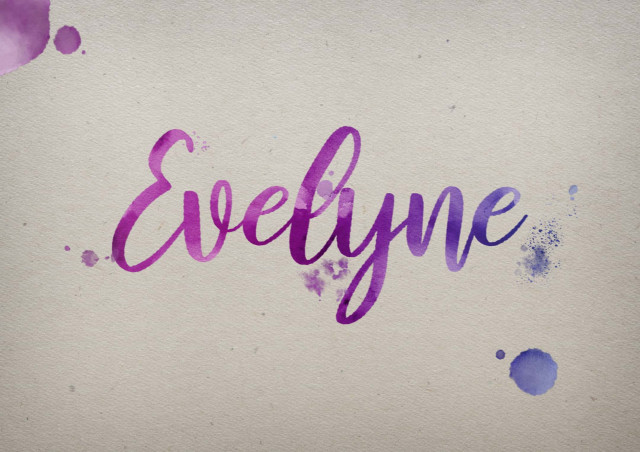 Free photo of Evelyne Watercolor Name DP