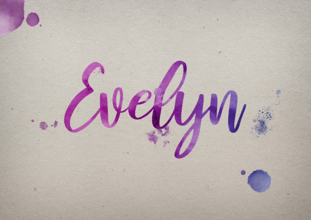 Free photo of Evelyn Watercolor Name DP