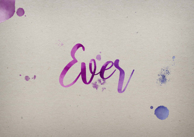 Free photo of Ever Watercolor Name DP