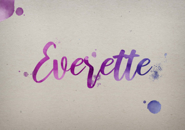 Free photo of Everette Watercolor Name DP