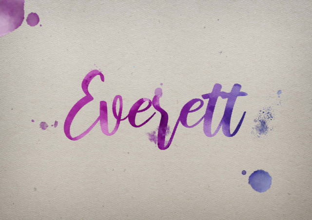 Free photo of Everett Watercolor Name DP