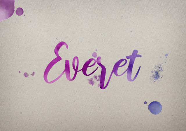 Free photo of Everet Watercolor Name DP