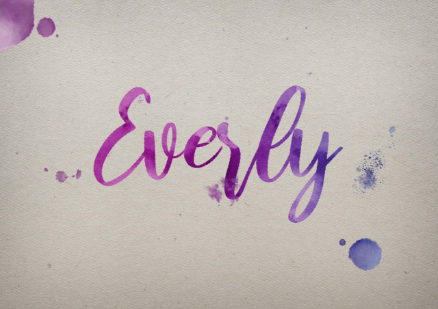 Free photo of Everly Watercolor Name DP