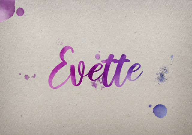 Free photo of Evette Watercolor Name DP