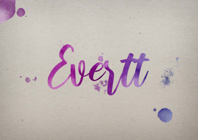 Free photo of Evertt Watercolor Name DP