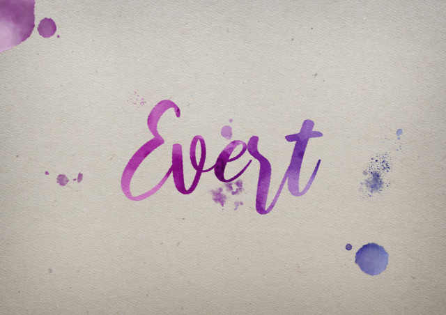 Free photo of Evert Watercolor Name DP