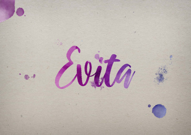Free photo of Evita Watercolor Name DP