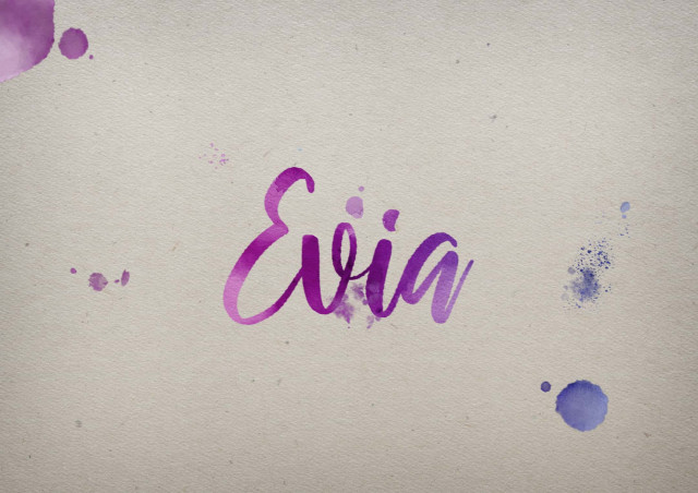 Free photo of Evia Watercolor Name DP