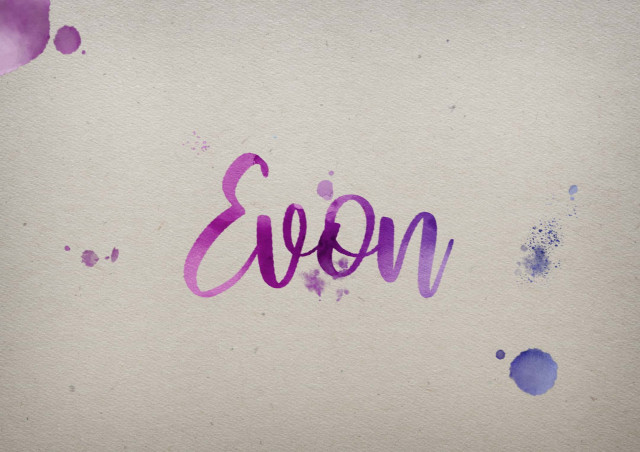 Free photo of Evon Watercolor Name DP