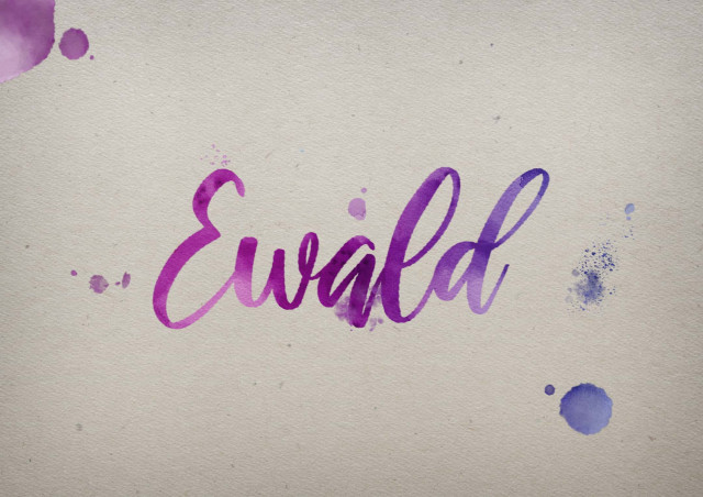 Free photo of Ewald Watercolor Name DP