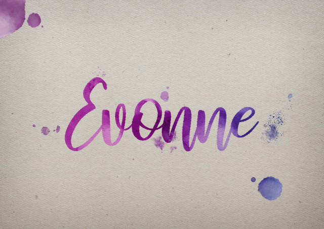 Free photo of Evonne Watercolor Name DP