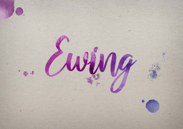 Free photo of Ewing Watercolor Name DP