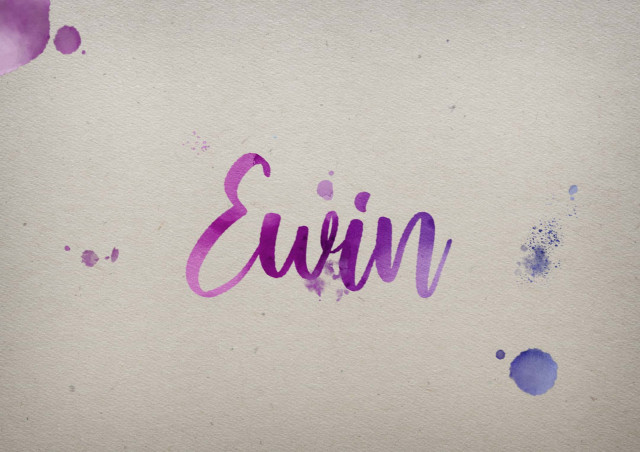 Free photo of Ewin Watercolor Name DP