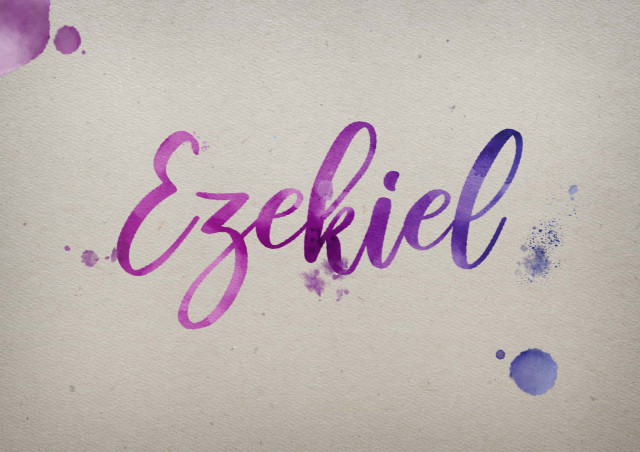 Free photo of Ezekiel Watercolor Name DP