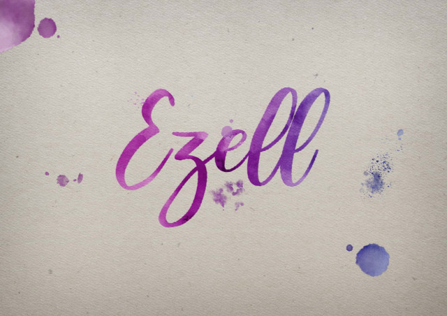 Free photo of Ezell Watercolor Name DP