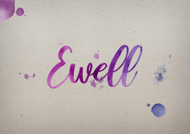 Free photo of Ewell Watercolor Name DP
