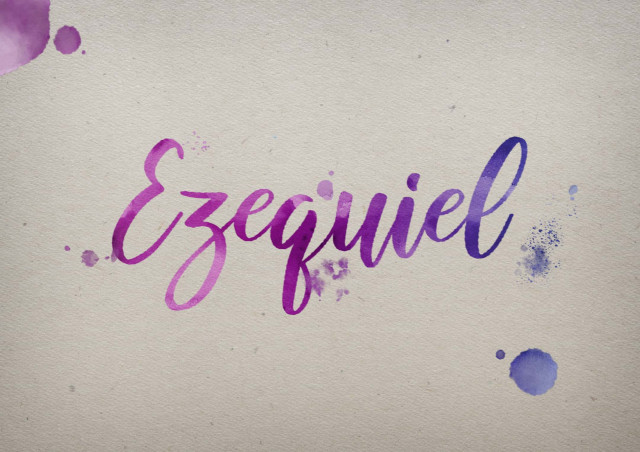 Free photo of Ezequiel Watercolor Name DP