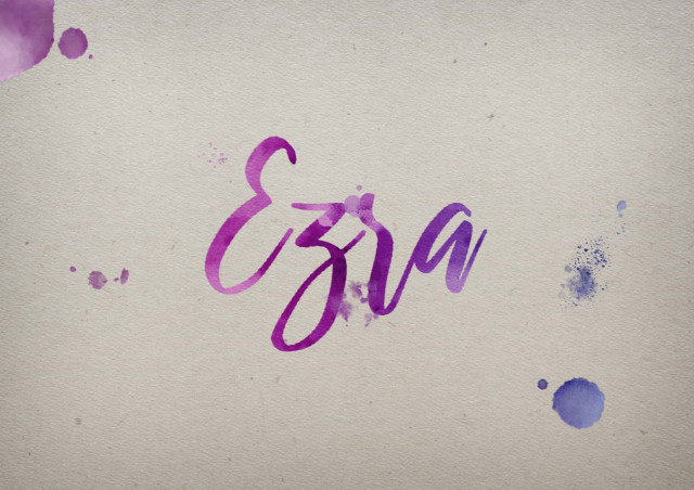 Free photo of Ezra Watercolor Name DP