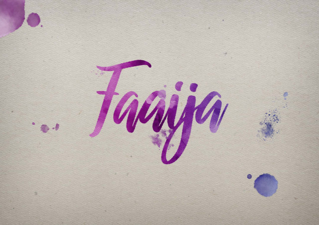 Free photo of Faaija Watercolor Name DP