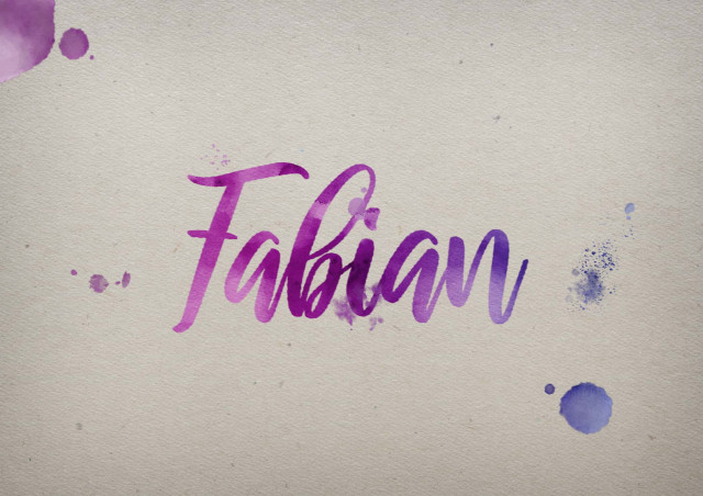 Free photo of Fabian Watercolor Name DP