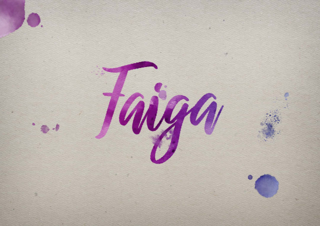 Free photo of Faiga Watercolor Name DP