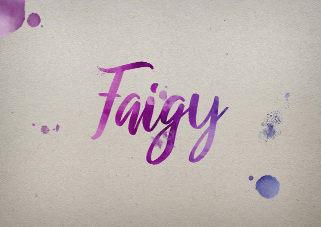 Free photo of Faigy Watercolor Name DP