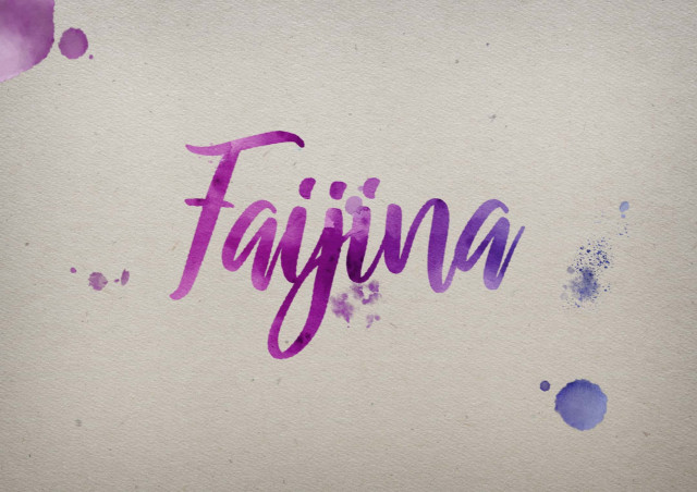 Free photo of Faijina Watercolor Name DP