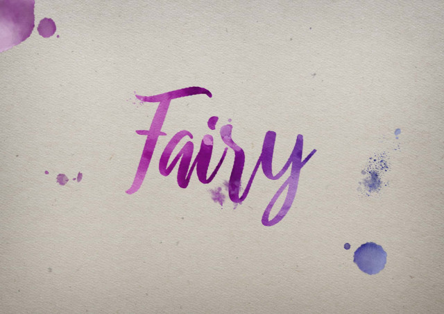 Free photo of Fairy Watercolor Name DP