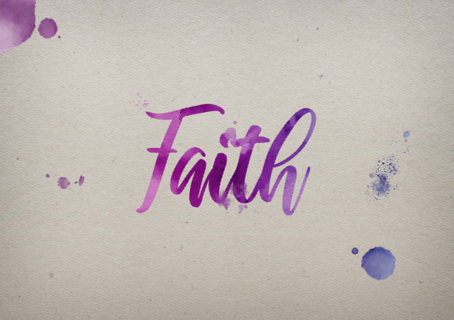 Free photo of Faith Watercolor Name DP