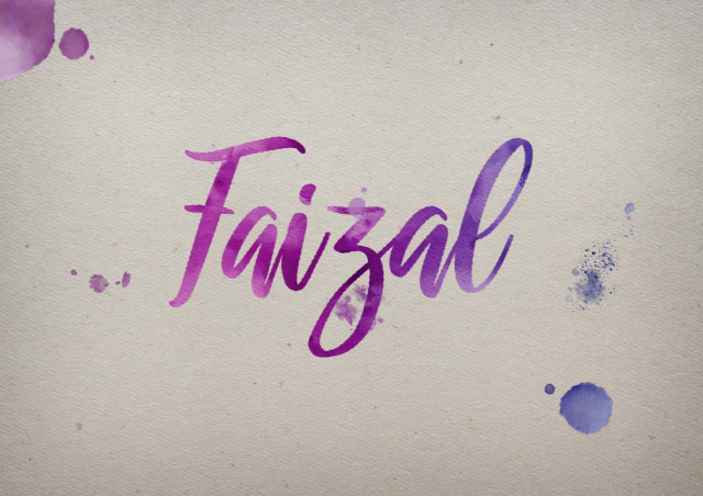 Free photo of Faizal Watercolor Name DP