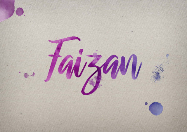 Free photo of Faizan Watercolor Name DP