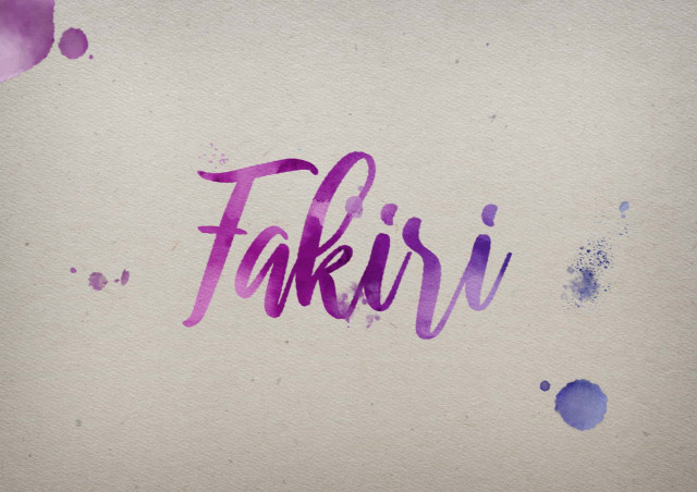 Free photo of Fakiri Watercolor Name DP
