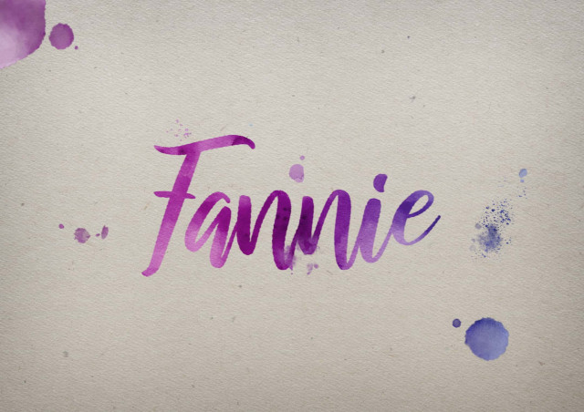 Free photo of Fannie Watercolor Name DP