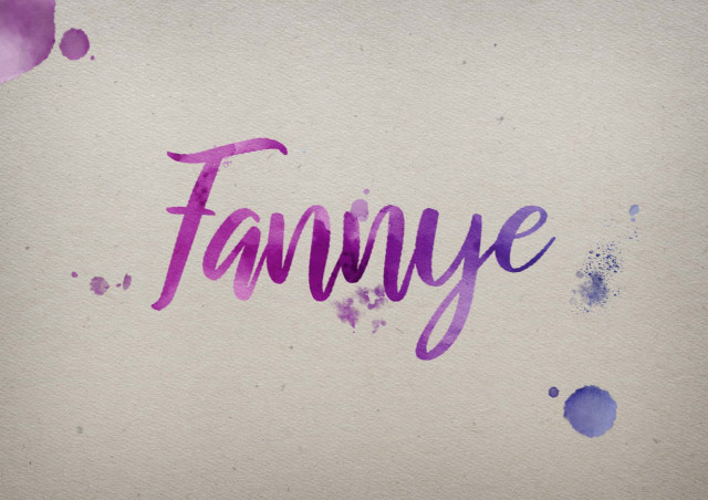 Free photo of Fannye Watercolor Name DP