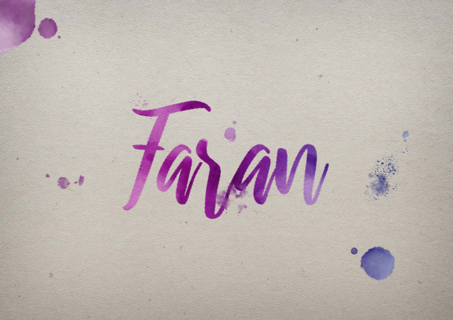 Free photo of Faran Watercolor Name DP
