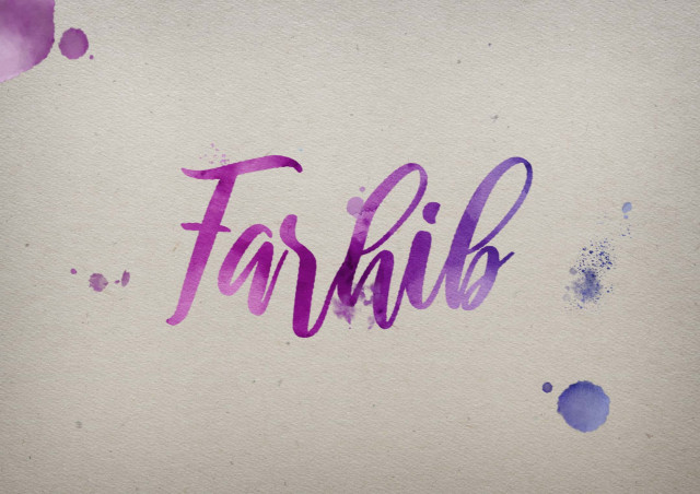 Free photo of Farhib Watercolor Name DP