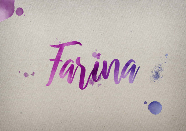 Free photo of Farina Watercolor Name DP