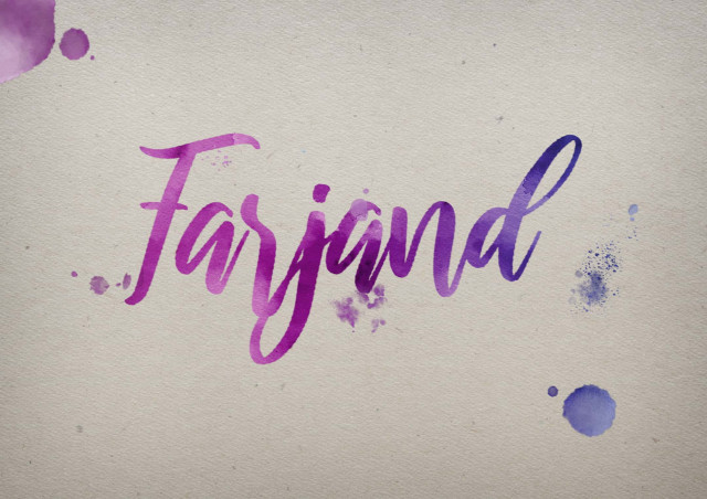 Free photo of Farjand Watercolor Name DP