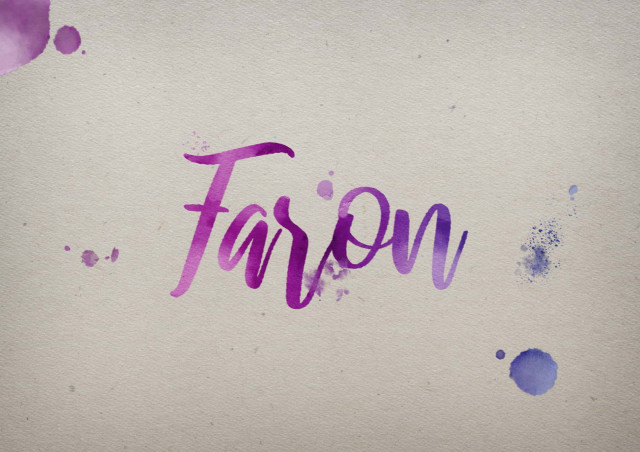 Free photo of Faron Watercolor Name DP