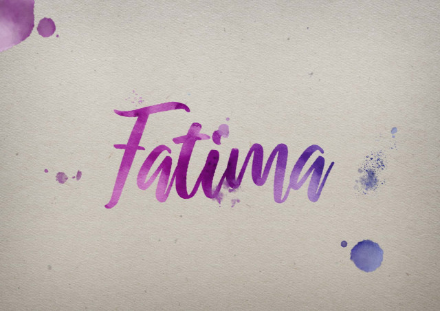 Free photo of Fatima Watercolor Name DP