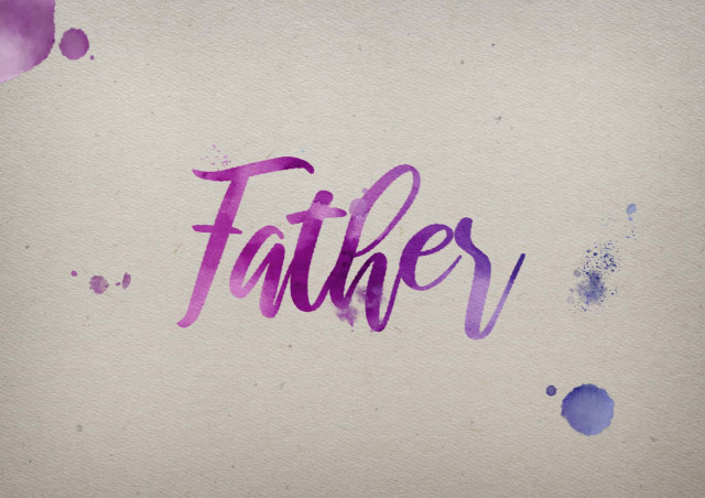 Free photo of Father Watercolor Name DP