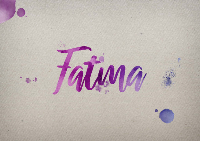 Free photo of Fatma Watercolor Name DP