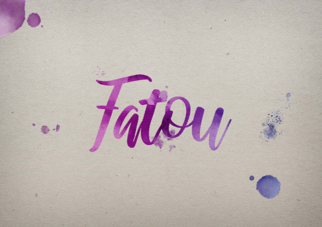 Free photo of Fatou Watercolor Name DP