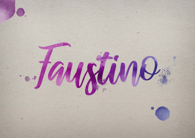 Free photo of Faustino Watercolor Name DP