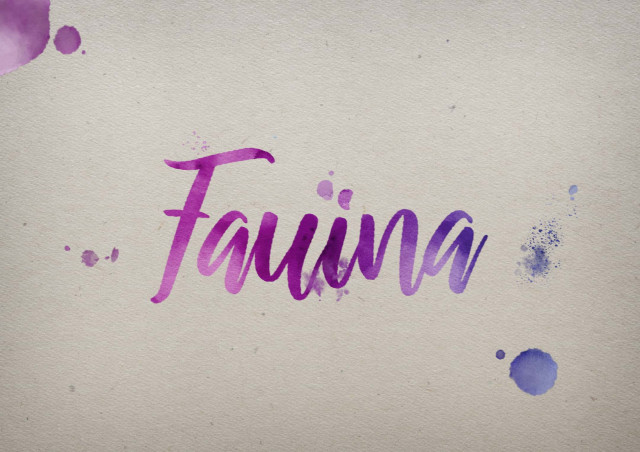 Free photo of Fauina Watercolor Name DP