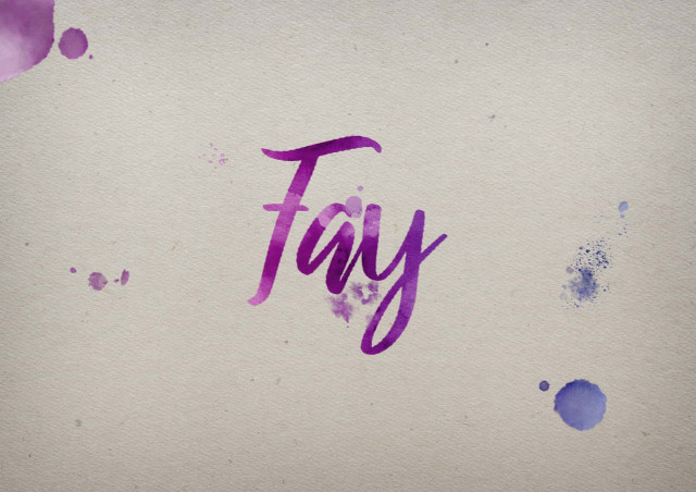 Free photo of Fay Watercolor Name DP